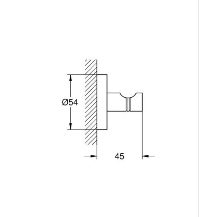 GROHE 40364001 - ESSENTIALS fürdőköpeny akasztó, fényes króm