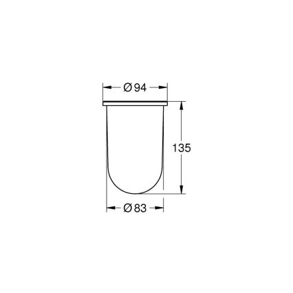 GROHE 40393000 - Pótpohár ESSENTIALS átlátszó