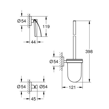GROHE 40407001 - ESSENTIALS kiegészlet, fényes króm