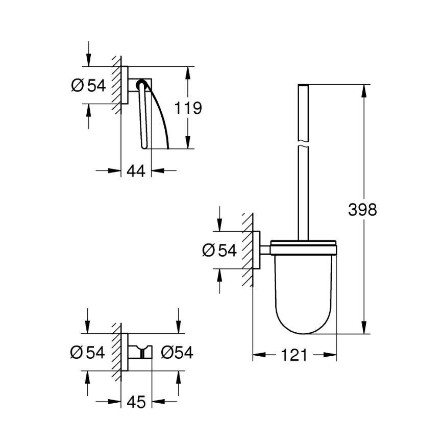 GROHE 40407001 - ESSENTIALS kiegészlet, fényes króm