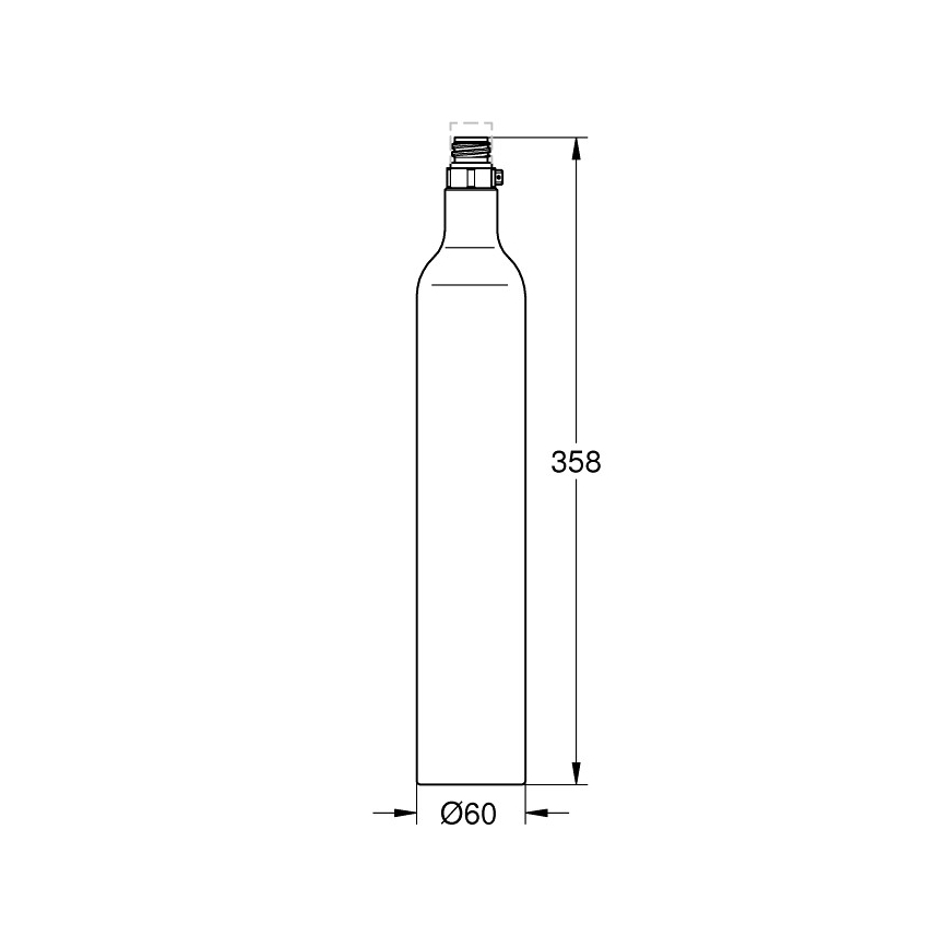 GROHE 40422000 - GROHE BLUE szén-dioxid patron 425 g CO2 (4 db), rozsdamentes acél