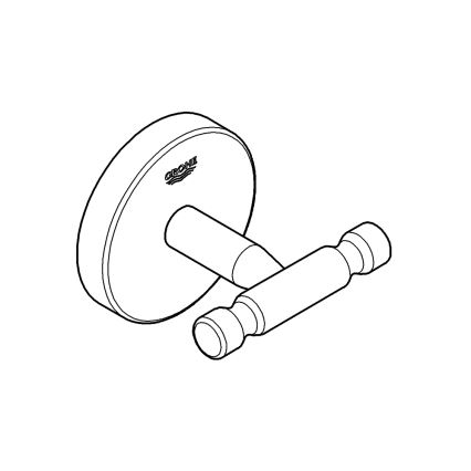 GROHE 40461001 - BAUCOSMOPOLITAN fürdőköpeny-akasztó, fényes króm