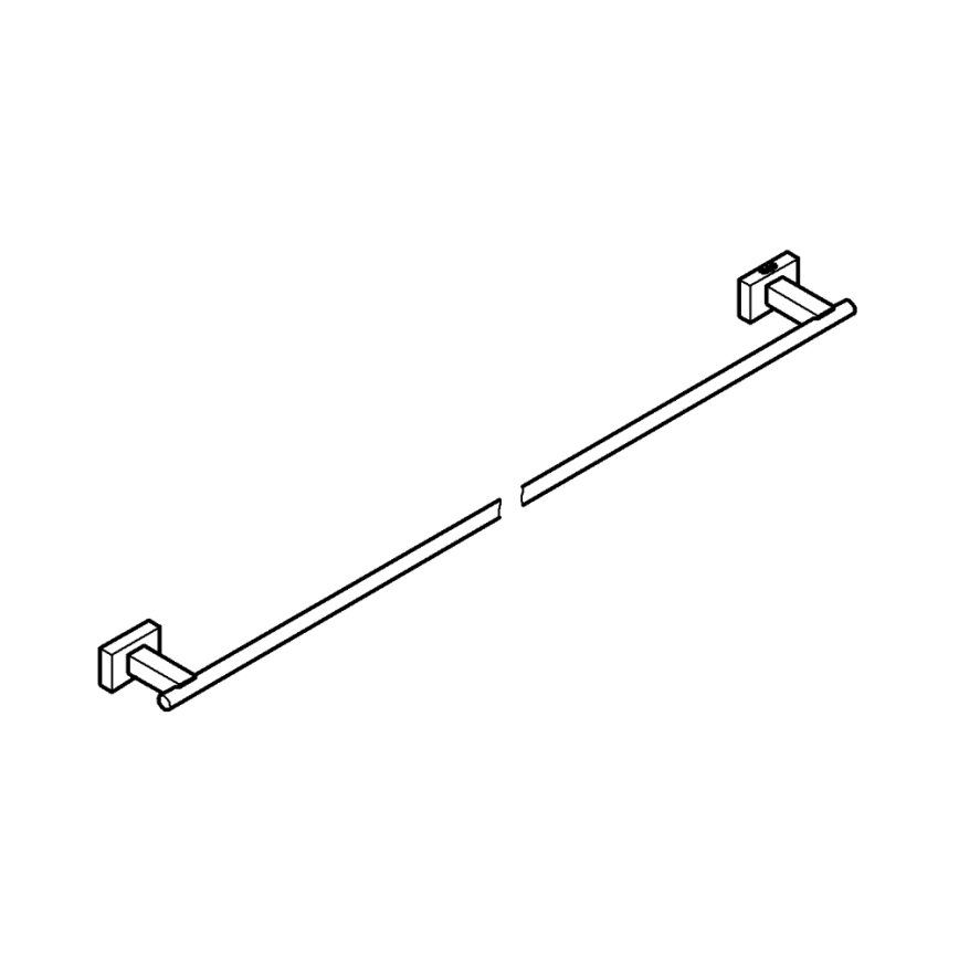 GROHE 40509AL1 - ESSENTIALS CUBE 600 mm törölközőtartó, grafit