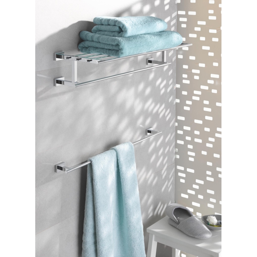 GROHE 40512001 - ESSENTIALS CUBE 600 mm többfunkciós törölközőtartó, fényes króm
