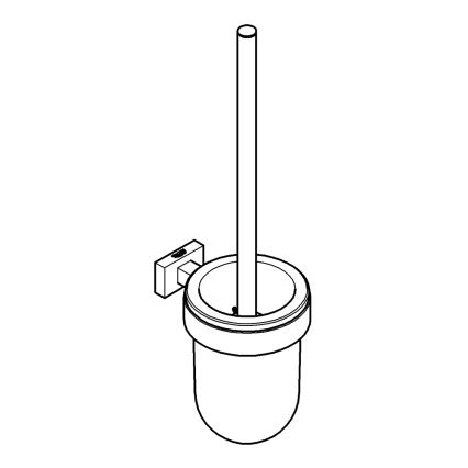 GROHE 40513DC1 - ESSENTIALS CUBE WC-tisztító készlet, rozsdamentes acél