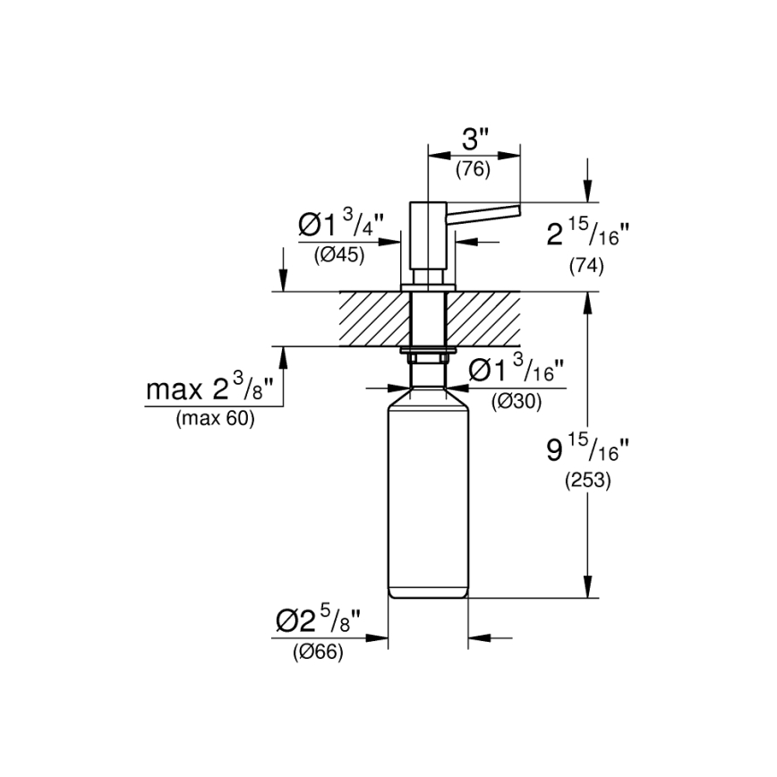 GROHE 40535AL0 - COSMOPOLITAN szappanadagoló 500 ml grafit