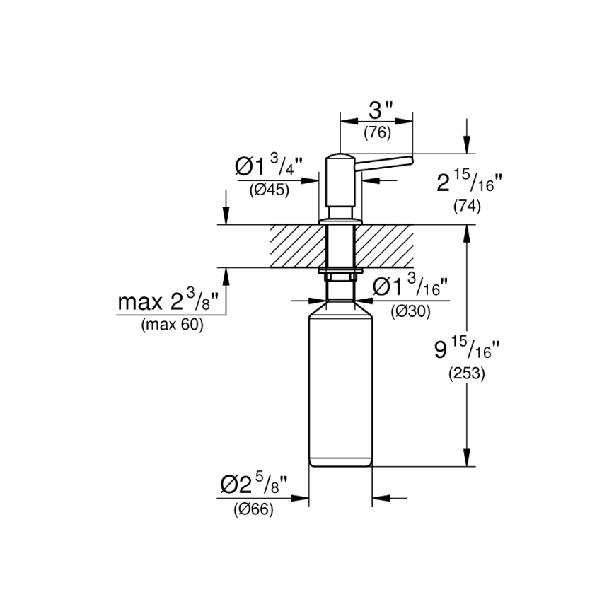 GROHE 40536000 - CONTEMPORARY 400 ml szappanadagoló, fényes króm