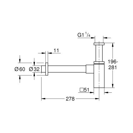 GROHE 40564A00 - Szifon SIFONY grafitszín
