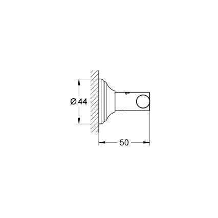 GROHE 40656001 - Fürdőköntös akasztó ESSENTIALS AUTHENTIC fényes króm