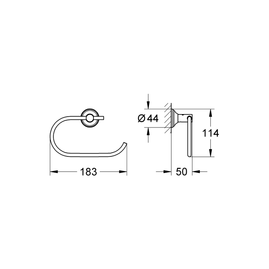 GROHE 40657001 - ESSENTIALS AUTHENTIC WC-papírtartó, fényes króm