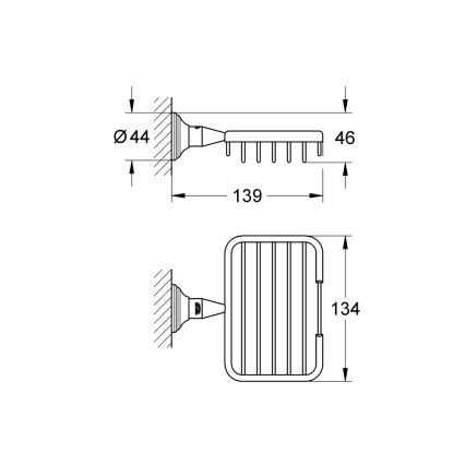 GROHE 40659001 - ESSENTIALS AUTHENTIC sarokpolc fényes króm