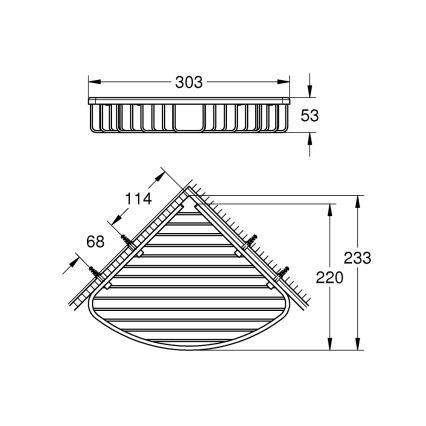 GROHE 40663001 - BAUCOSMOPOLITAN drótos szappantartó, fényes króm