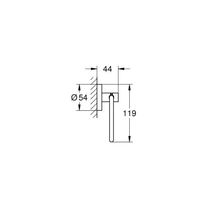 GROHE 40689001 - ESSENTIALS WC-papírtartó, fényes króm