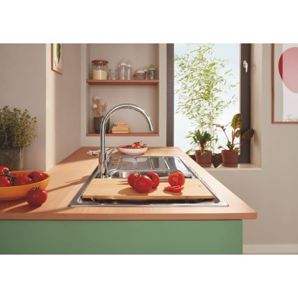 GROHE 40750HV0 - Minőségi fa vágódeszka 450 × 240 × 19 mm