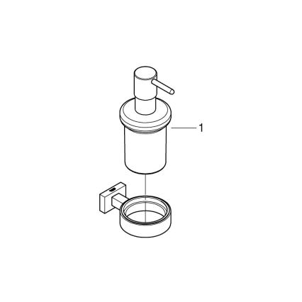 GROHE 40756001 - ESSENTIALS CUBE folyékony szappanadagoló, 160 ml, fényes króm