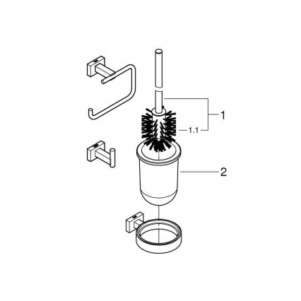 GROHE 40757001 - ESSENTIALS CUBE kiegészítőkészlet, fényes króm