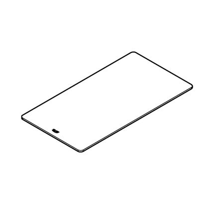 GROHE 40786L00 - Fehér üvegpolc 450 × 240 × 19 mm