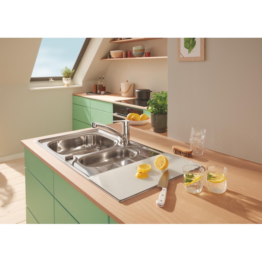GROHE 40786L00 - Fehér üvegpolc 450 × 240 × 19 mm
