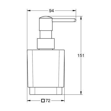 GROHE 40805000 - SELECTION CUBE 300 ml folyékony szappanadagoló, fényes króm