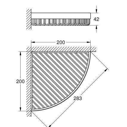 GROHE 40809000 - Drótkosaras szappantartó SELECTION CUBE 20 × 20 cm fényes króm