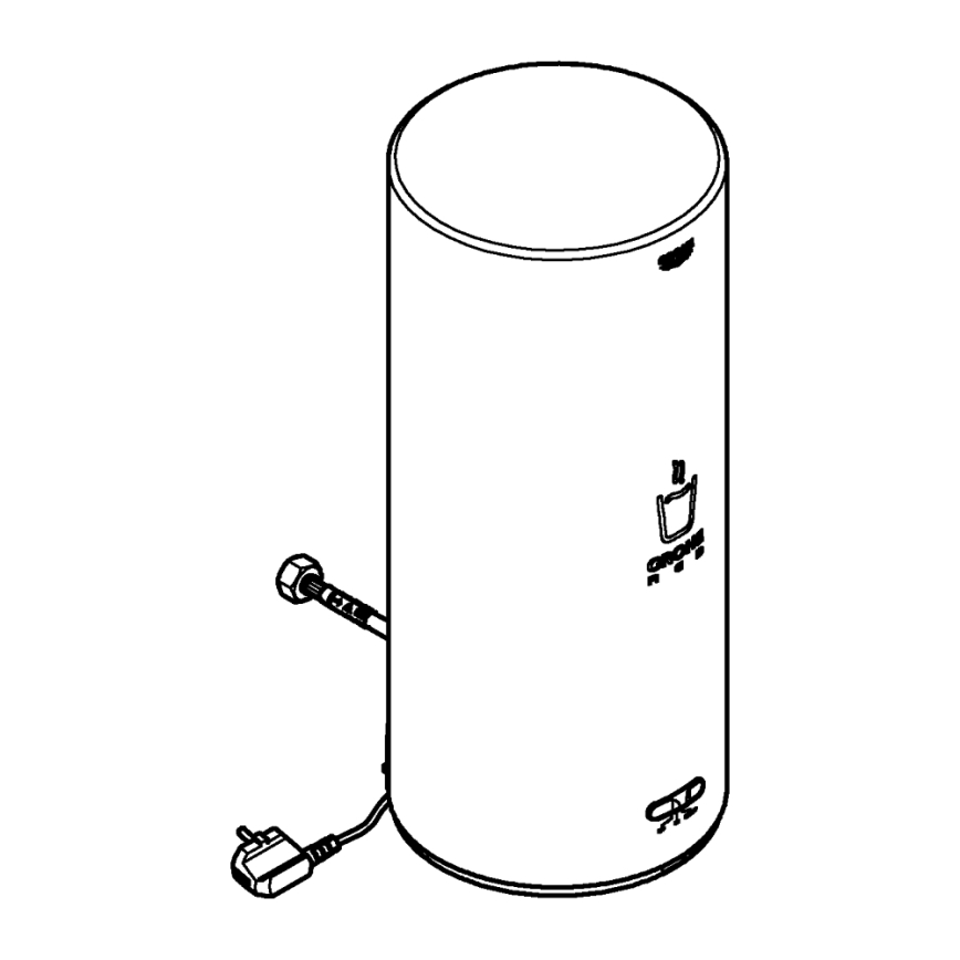 GROHE 40831001 - RED 7 l rozsdamentes acél tartály