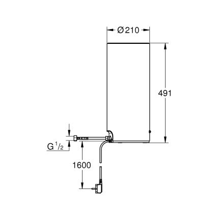 GROHE 40831001 - RED 7 l rozsdamentes acél tartály
