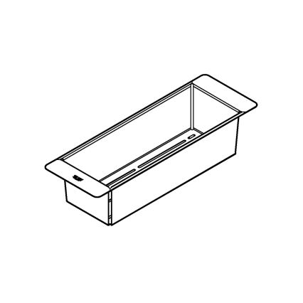 GROHE 40852SD0 - Többfunkciós rozsdamentes acél szűrő 450 × 150 × 100 mm