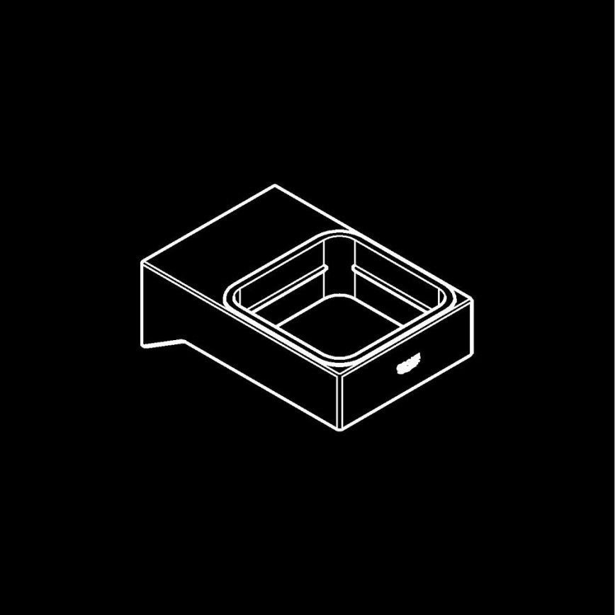 GROHE 40865000 - SELECTION CUBE tartó, fényes króm