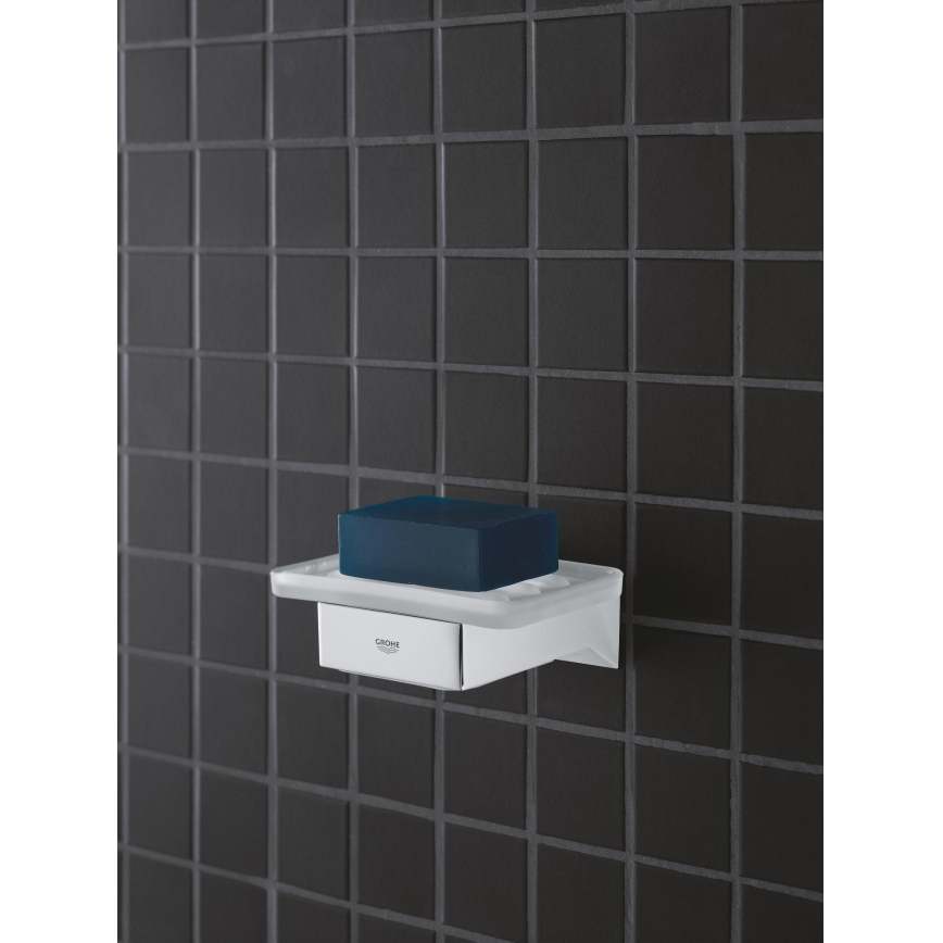 GROHE 40865000 - SELECTION CUBE tartó, fényes króm