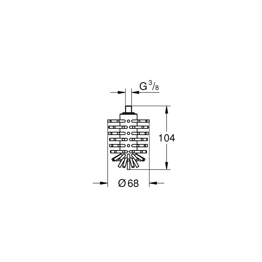 GROHE 40870000 - SELECTION CUBE WC-kefe pótfeje, fehér