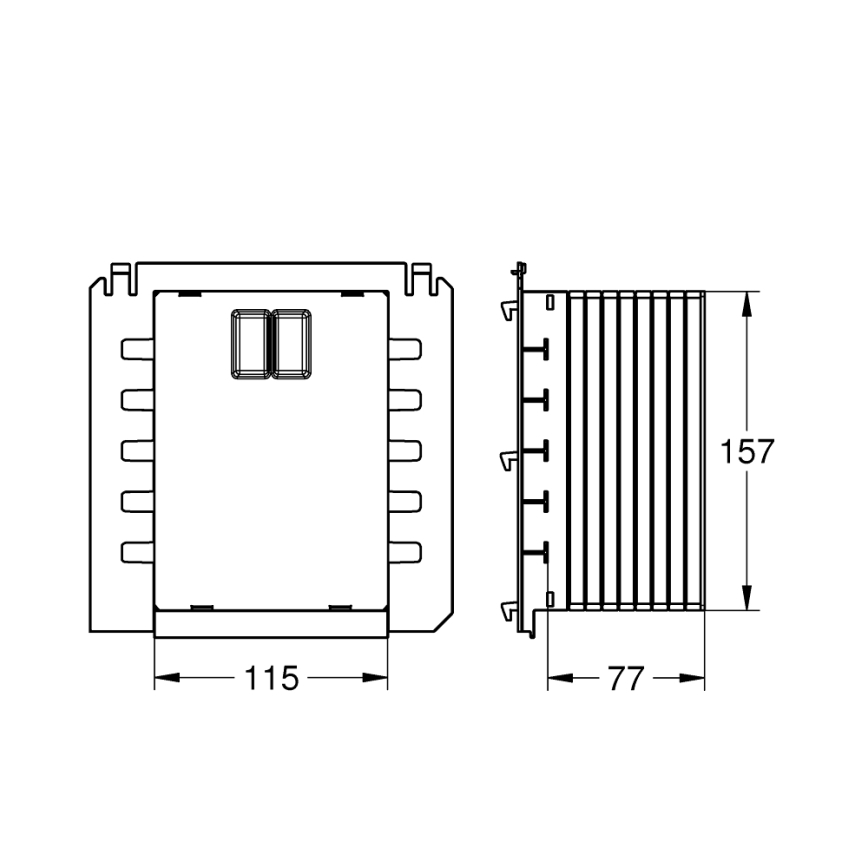 GROHE 40911000 - RAPID SL revíziós akna, fehér