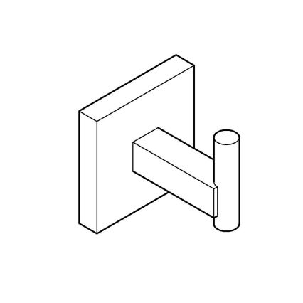 GROHE 40961DC0 - START CUBE fürdőköpeny akasztó, rozsdamentes acél