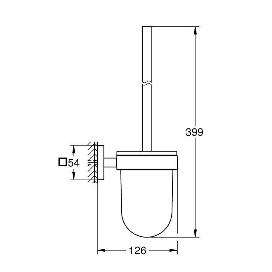 GROHE 409772430 - START CUBE WC-tisztítókészlet fekete