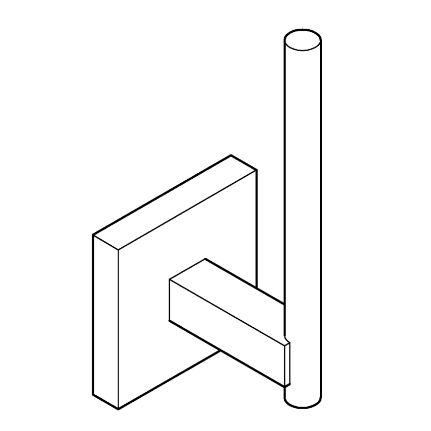 GROHE 409792430 - START CUBE pót WC-papír tartó 13,4x6 cm fekete