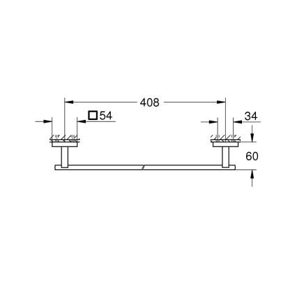 GROHE 40987DC0 - START CUBE törölközőtartó 450 mm, rozsdamentes acél