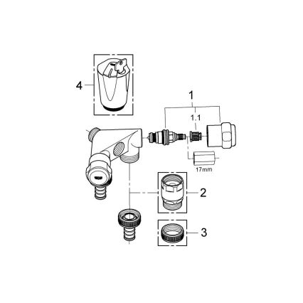 GROHE 41020000 - EGGEMANN 12” dupla szelep, fényes króm