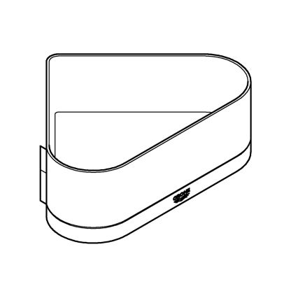 GROHE 41038000 - Sarok zuhanytálca SELECTION, fényes króm