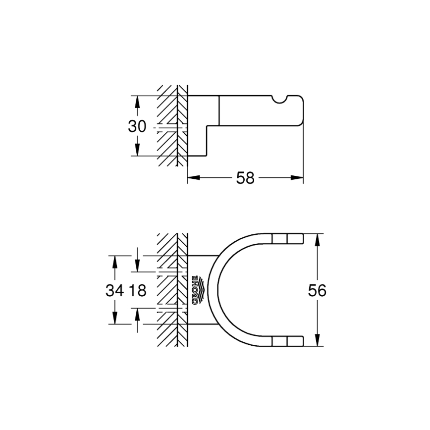 GROHE 41049000 - Kettős akasztó SELECTION fényes króm