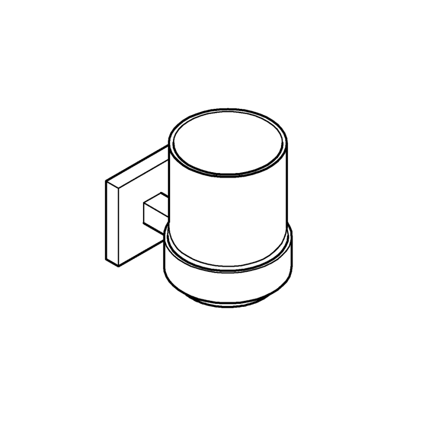 GROHE 41097DC0 - START CUBE pohár tartóval, nemesacél