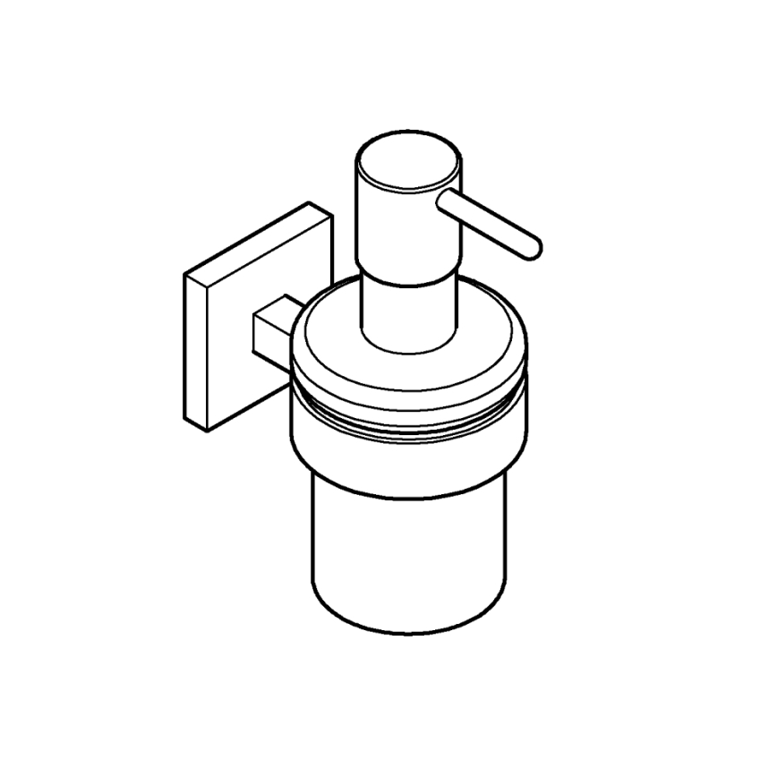 GROHE 410982430 - START CUBE folyékony szappanadagoló, 158 × 126 × 72 mm, fekete