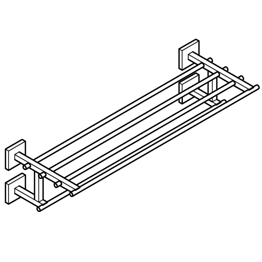 GROHE 41099000 - Többfunkciós törölközőtartó START CUBE 600 mm fényes króm