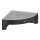 GROHE 411062430 - ESSENTIALS sarok zuhanypolc, 250 × 250 mm, fekete