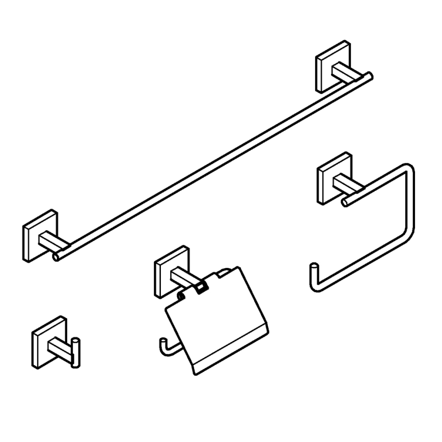GROHE 41115DC0 - START CUBE kiegészítő készlet 558 mm fényes króm
