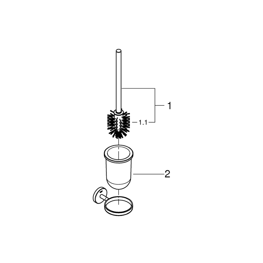 GROHE 41169000 - START WC-tisztító szett, matt/fényes króm