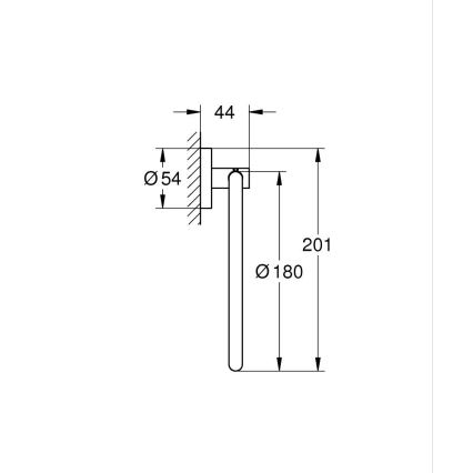 GROHE 41174DC0 - START törölközőtartó, nemesacél