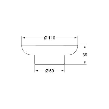 GROHE 41182000 - START szappantartó 110 mm átlátszó