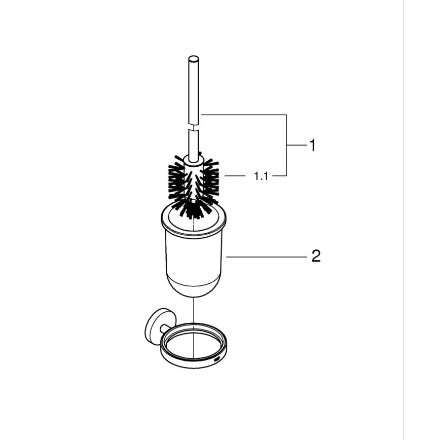 GROHE 41185000 - WC-tisztítókészlet, fényes króm