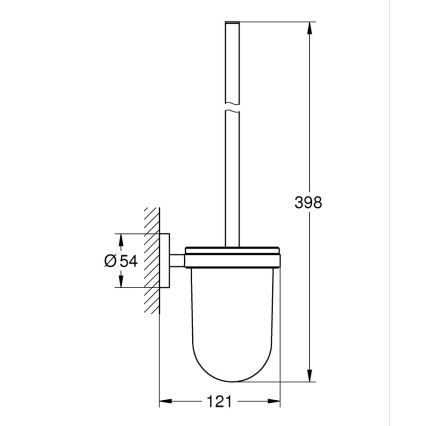 GROHE 41185000 - WC-tisztítókészlet, fényes króm