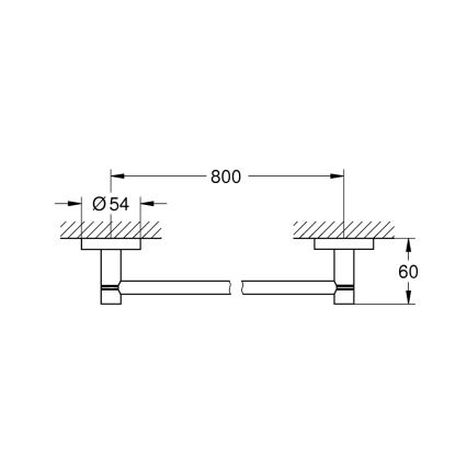 GROHE 41187DC0 - Törölközőtartó START 854 mm rozsdamentes acél