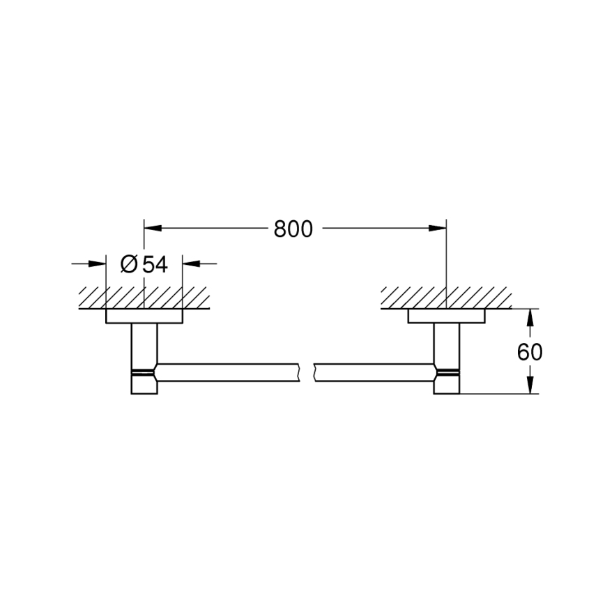 GROHE 41187DC0 - Törölközőtartó START 854 mm rozsdamentes acél